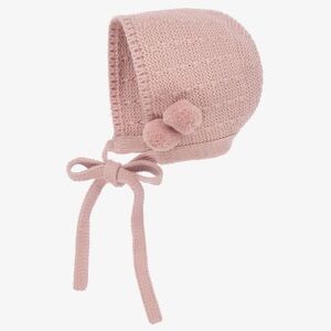 KNITTED Pom Pom bonnet